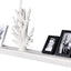 Repisa chimenea blanca 60" madera pino flotante