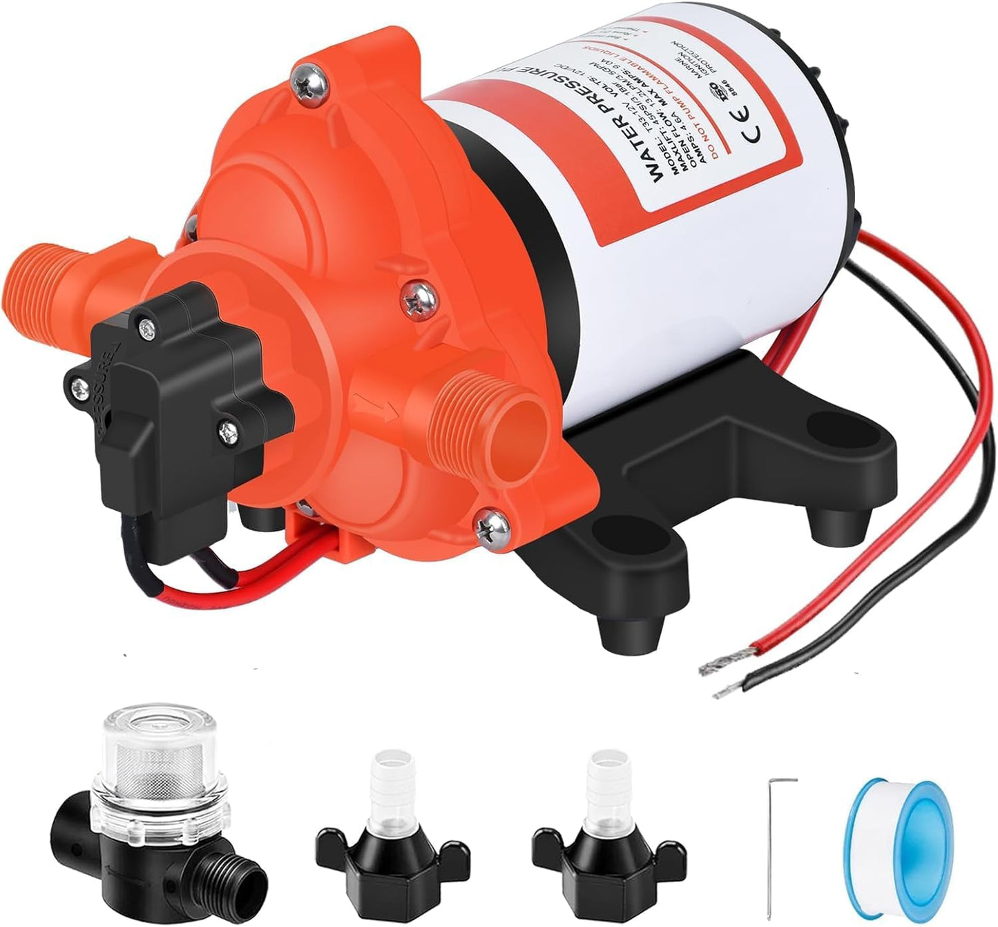 Bomba agua autocebante 12V para camper jardín barco