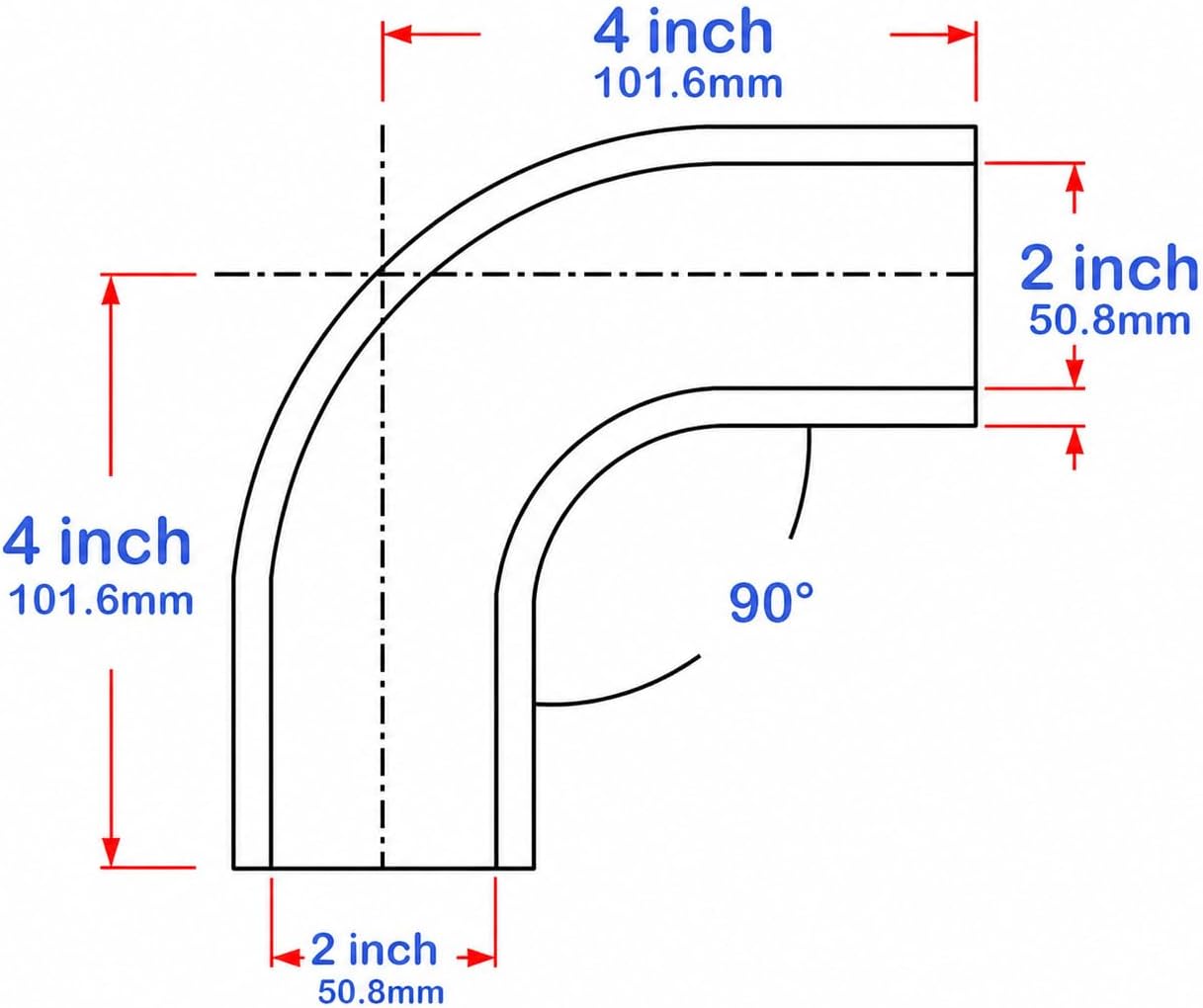 Codo 90 grados manguera silicona 4 capas para vehículo
