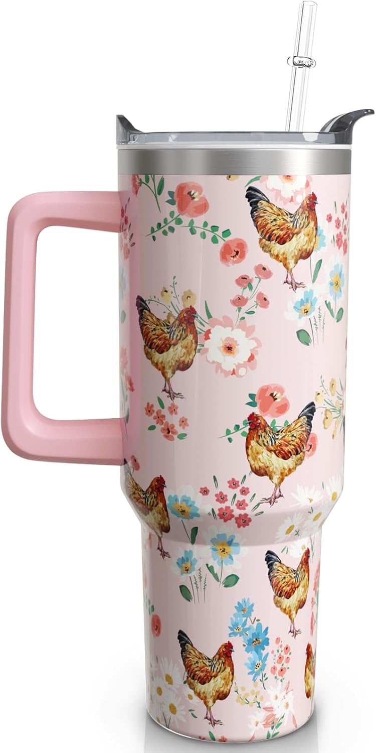 Vaso acero inox 30oz con asa pajilla taza café viaje