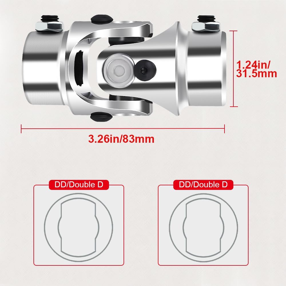 Junta U cromada universal 3/4 DD 35° 83mm