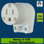 Enchufe hembra NEMA 5-15R 90 grados 15A 125V