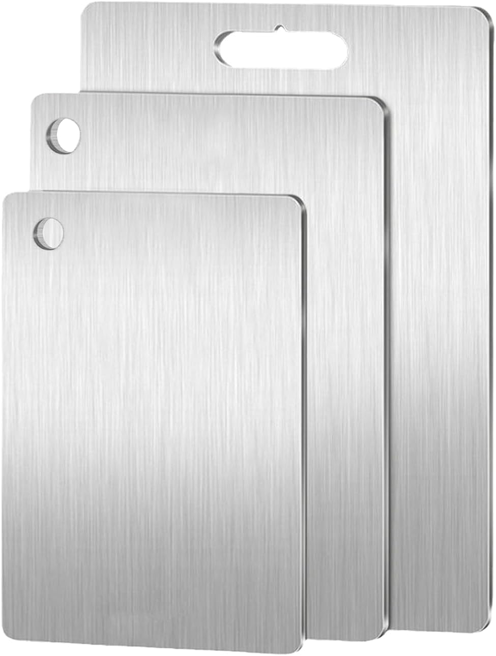 3 Pzas Tabla Cortar Acero Inox 304 Doble Cara