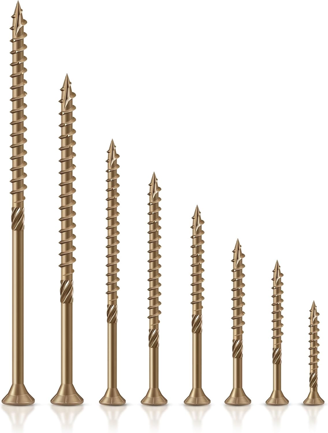 Tornillos cubierta #14 8pulg madera terraza bronce resistente