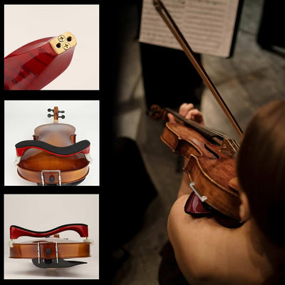 Soporte hombro violín ajustable 3/4-4/4 con patas y almohadilla