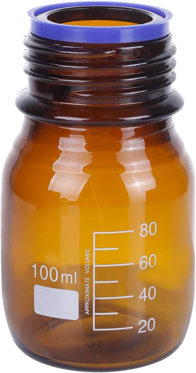 Botellas ámbar vidrio graduado tapa rosca 20 pzas