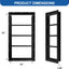 2 Ventanas Cobertizo 10x23pulg Vidrio Templado Fijo Negro