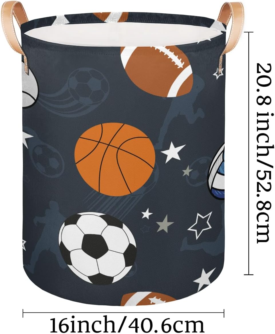 Cesta plegable alta para ropa sucia color azul deportivo