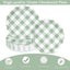 48 Pzas Platos Papel Gingham Verde Claro Mesa Postre