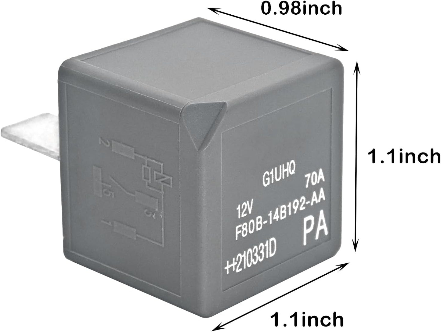 Relé potencia automotriz 12VDC 70A 4 pines comp