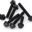 10 Pzas Perno Hexagonal Acero Inox 304 Rosca Completa Negro