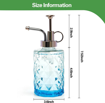 Botella rociadora cristal 0.33L para riego plantas