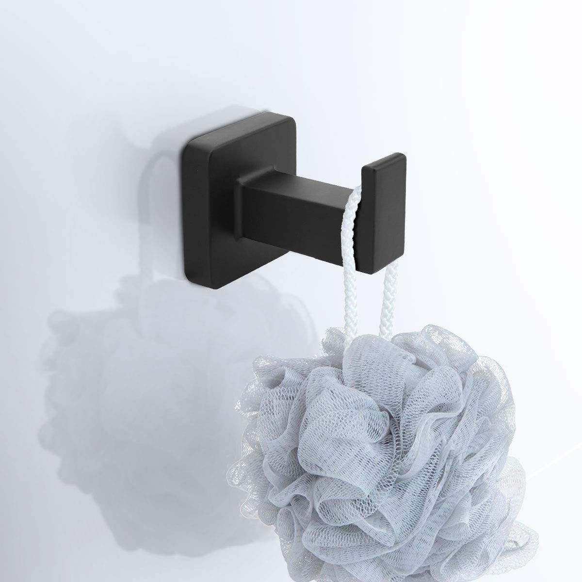 Set 4 Pzas Accesorios Baño Acero Inox Negro Mate 24pulg