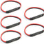 5 Pzas Cable Desconexión Rápida SAE 12" Rojo y Negro