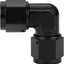 Acoplador giratorio 90 grados 8AN hembra aluminio negro
