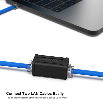 Acoplador RJ45 Cat7 Cat6 Cat5e hembra a hembra 5 pzas