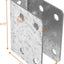 4 Soportes U Acero Galvanizado para Madera 2x6 y 2x8