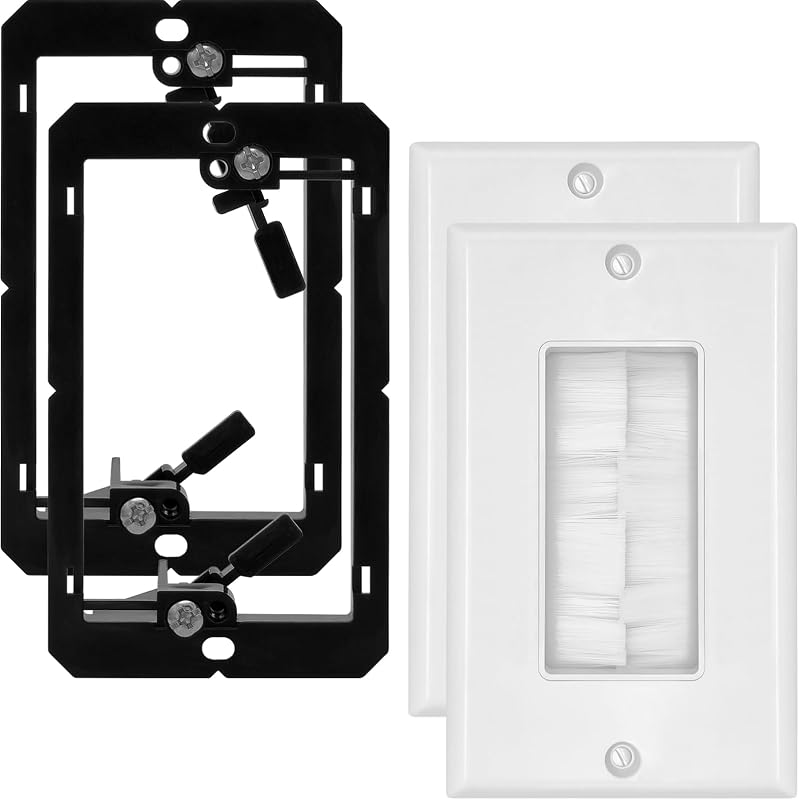 Placa pared cepillo soporte bajo voltaje enchufe TV
