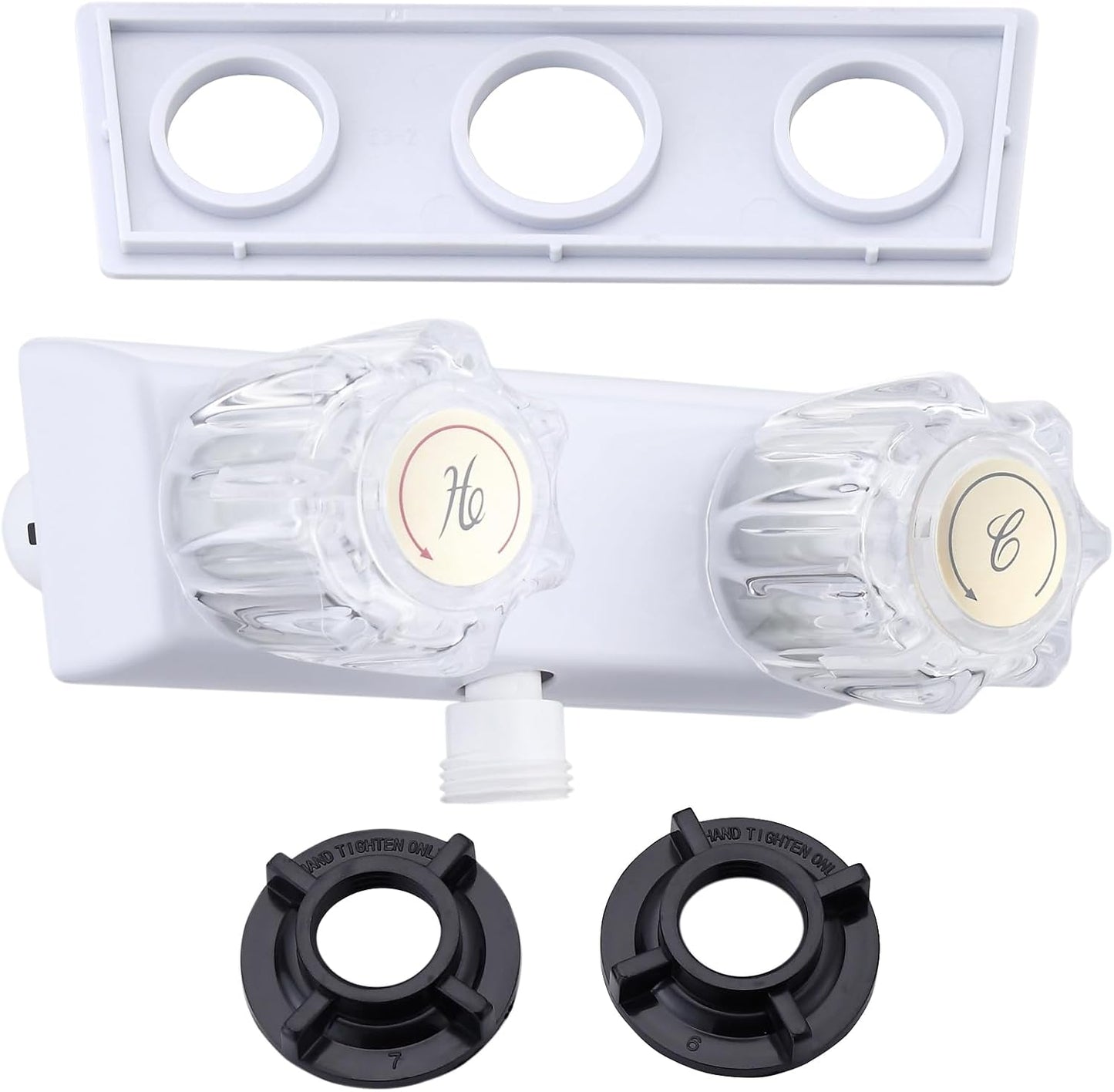 Grifo ducha caravana válvula doble perilla 4" uso interior