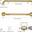 Barra agarre ducha dorada antiderrap 32" acero inox