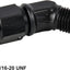 Adaptador 4AN Hembra a Macho Flare Aluminio Negro