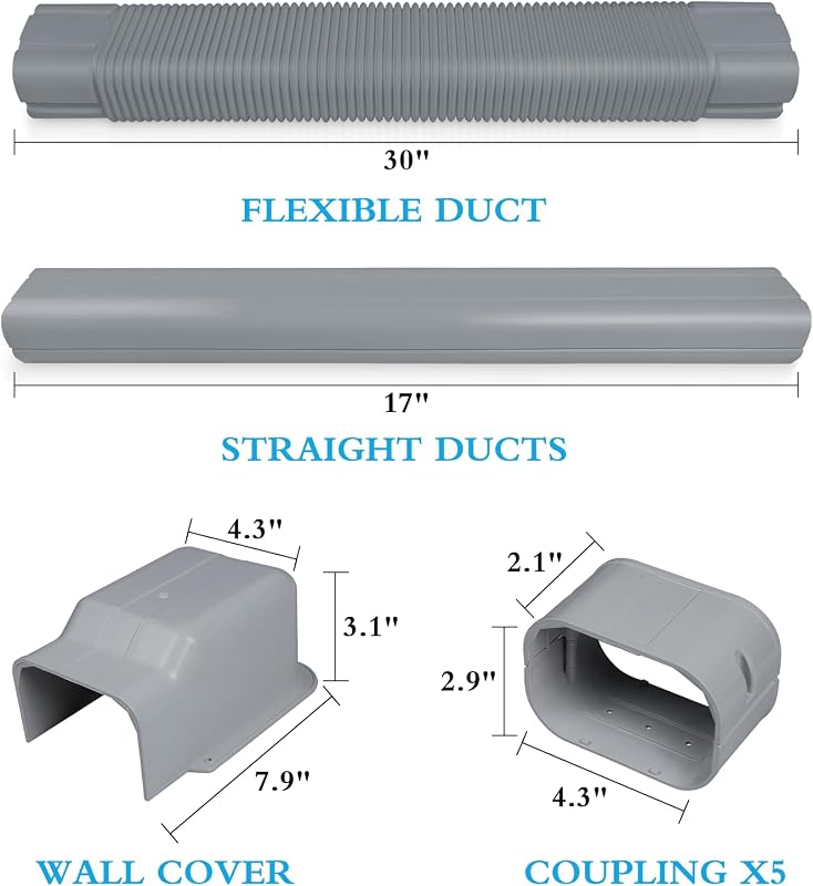 Cubierta PVC dividida 4" 13.5 ft para sistemas CA central