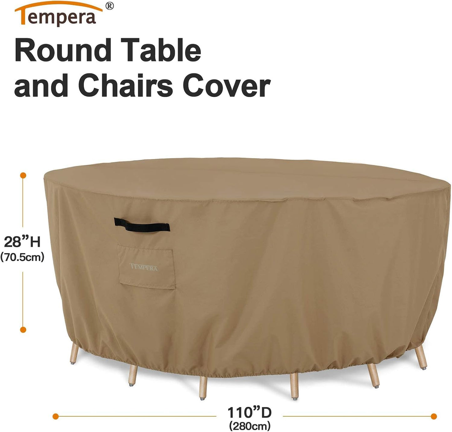 Funda mesa patio sofá seccional 110x27.8" impermeable