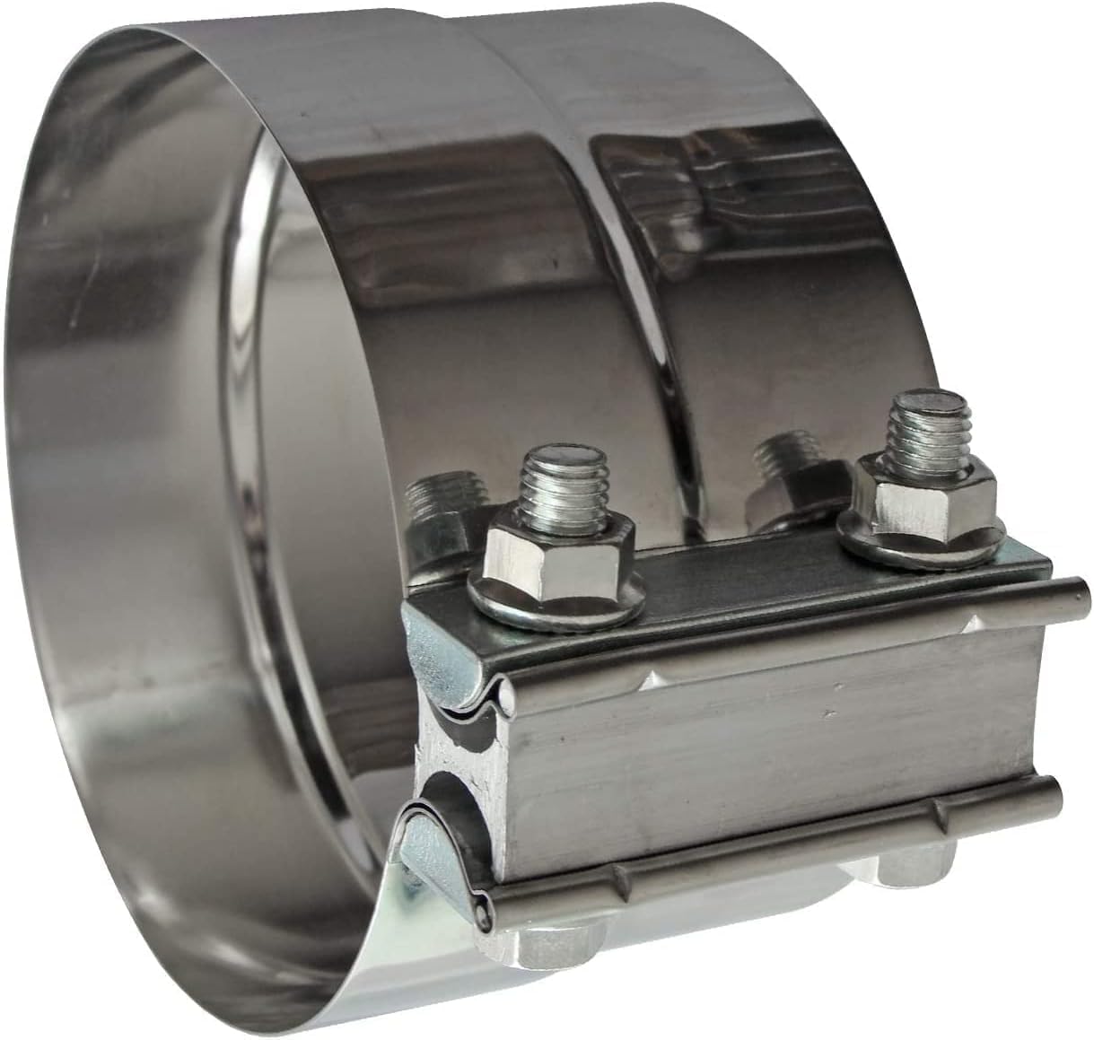 Abrazaderas escape acero inox 4" para silenciador codo tubería
