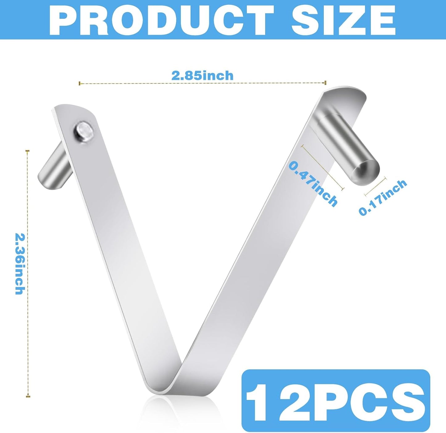 Pinza cepillo piscina clip V accesorios poste inox