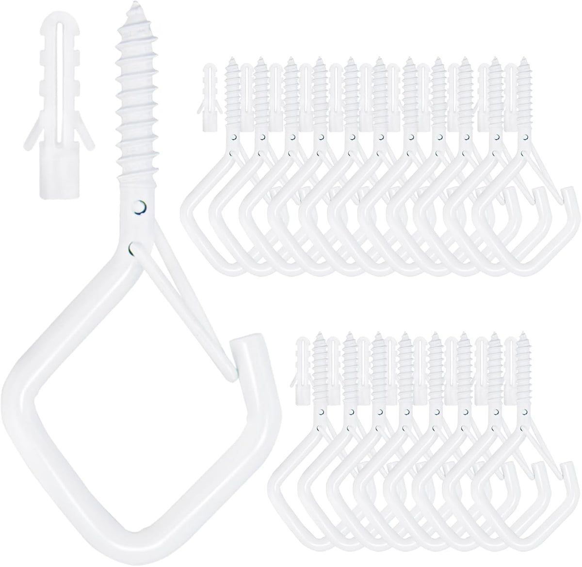 20 Ganchos Metal Hebilla Seguridad para Plantas Tazas Campanillas