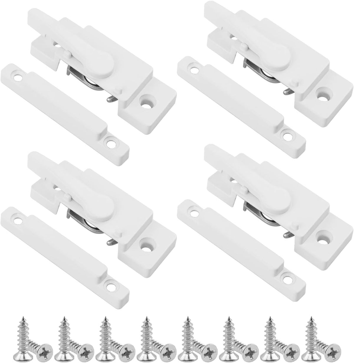 Set 4 repuestos cerradura ventana corrediza aluminio 2.4pulg