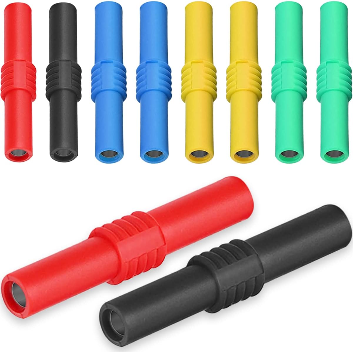 10 Pzas Conector Banana 0.157pulg Aislado 5 Colores