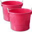 2 Cubetas Plástico 18gal Rosa para Almacenamiento