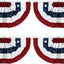 Bandera plisada EE.UU. 1.5x3pies estrellas y rayas resistente