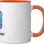 Taza Cerámica Diseño Global Naranja/Blanco