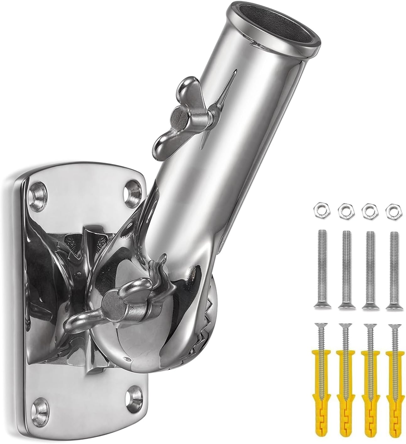 Soporte poste bandera acero inox 316 ajustable