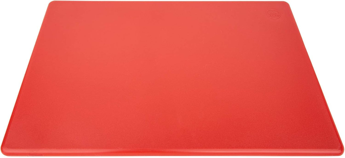 Tabla cortar plástico NSF 18x12pulg Rojo