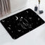 Tapete baño gato negro estrellado antideslizante 16x24pulg