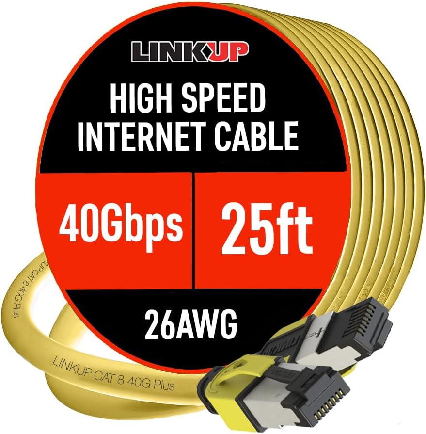 Cable Ethernet Cat 8 con conectores RJ45 para set y LAN