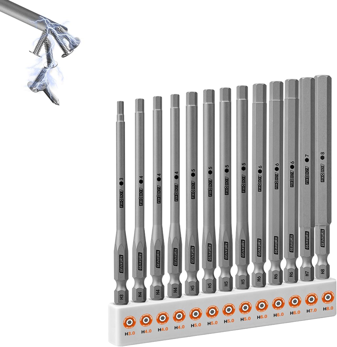 Set 13 Puntas Destornillador Filo Fijo 4pulg Aleación Magnética
