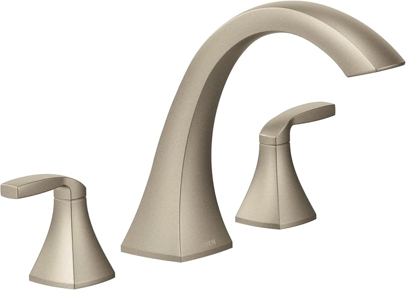 Kit moldura grifo bañera Moen Voss níquel 2 manijas