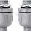 Conector hermético 1/2" PVC 180grados pack 2