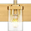 Luz de tocador 76cm 5 luces vidrio transparente color dorado