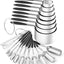 Set 20 Tazas y Cucharas Medidoras Acero Inox Apilables
