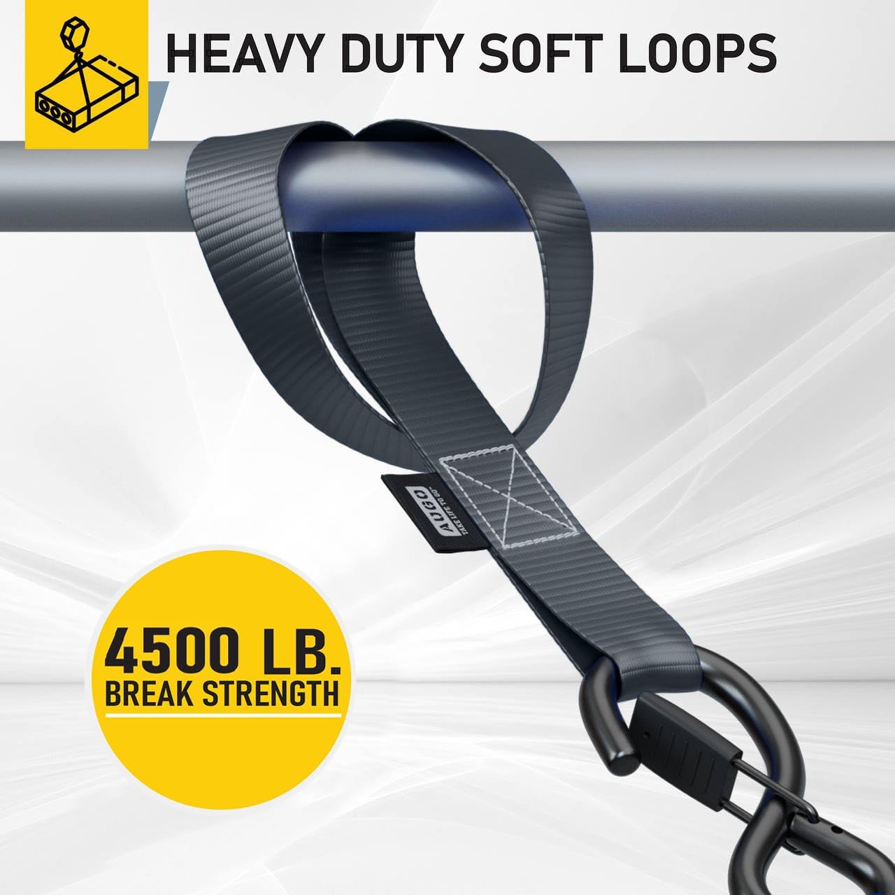 Correas amarre bucle suave 1500lb paquete 6 ATV UTV