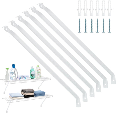 Pack 6 Soportes Estante Alambre 12pulg con Anclajes