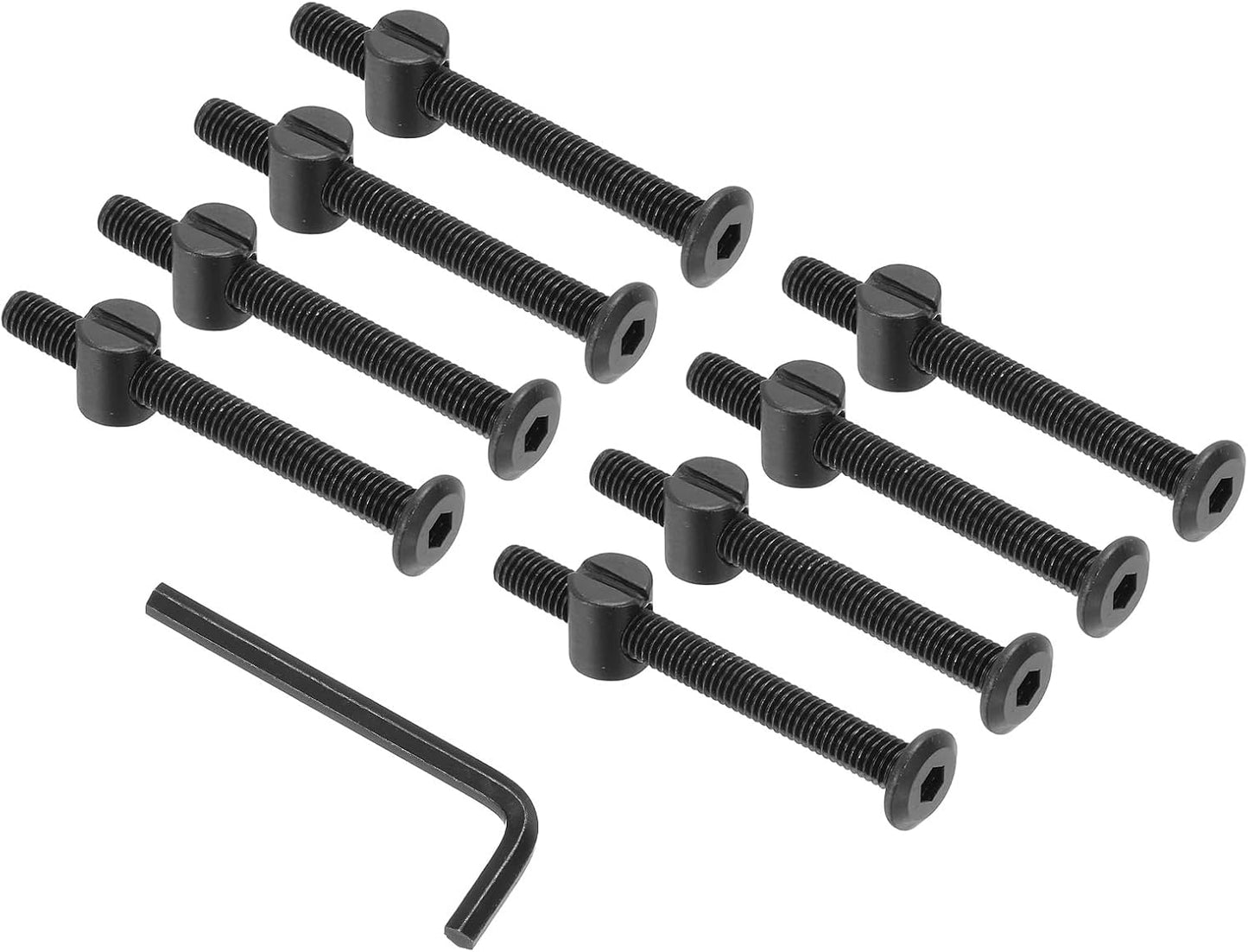 Tornillos litera M6 x 2.362" set 8 s hex surtido negro