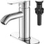 Grifo baño cromado mango acero inox 1 o 3 agujeros