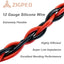 Alambre silicona 12 AWG 50ft naranja cobre trenzado 600V