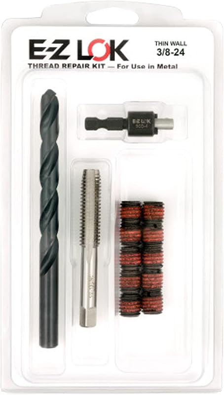 Kit reparación roscas acero carbono 3/8-16 y herramientas